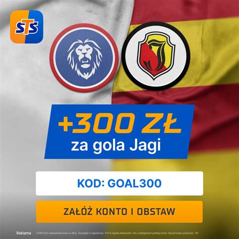 Kod promocyjny STS: 300 zł za typ na gola Jagiellonii lub Wisły w .